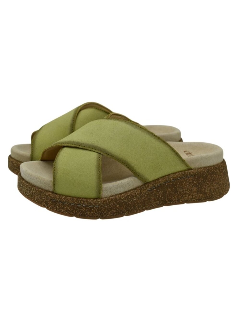 Dansko Womens US 8.5-9 EU 39 Bridget Burnished Suede Lime Slides Sandals Shoes